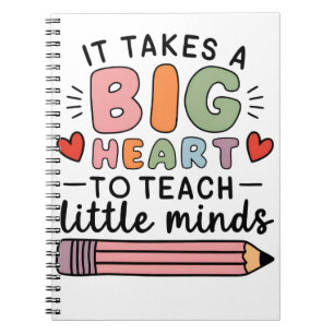 Cuaderno Maestro Se Necesita Un Gran Corazón Para Enseñar M