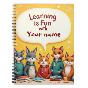 Cuaderno Maestros Animales Adorables Aprendizaje Editable