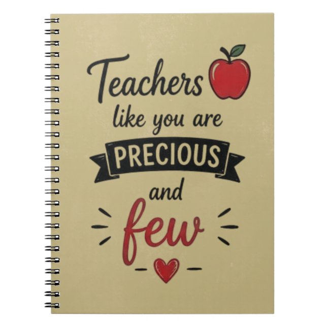 Cuaderno Maestros Como Tú Son Preciosos y Escasos (Frente)