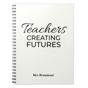 Cuaderno Maestros Creando Futuros BlancoNegro Motivacional 