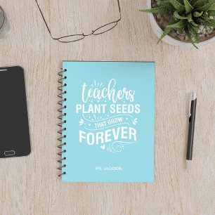 Cuaderno Maestros plantan semillas que crecen para siempre