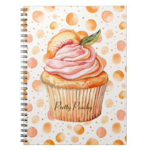 Cuaderno Magdalena de melocotón con lunares caprichosos