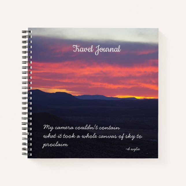 Cuaderno Magdalena, Nuevo México atardecer - Viajes (Anverso)