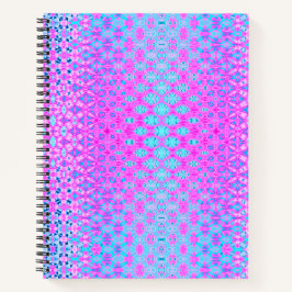 Cuaderno Magenta, azul cielo y geométrico de la marina