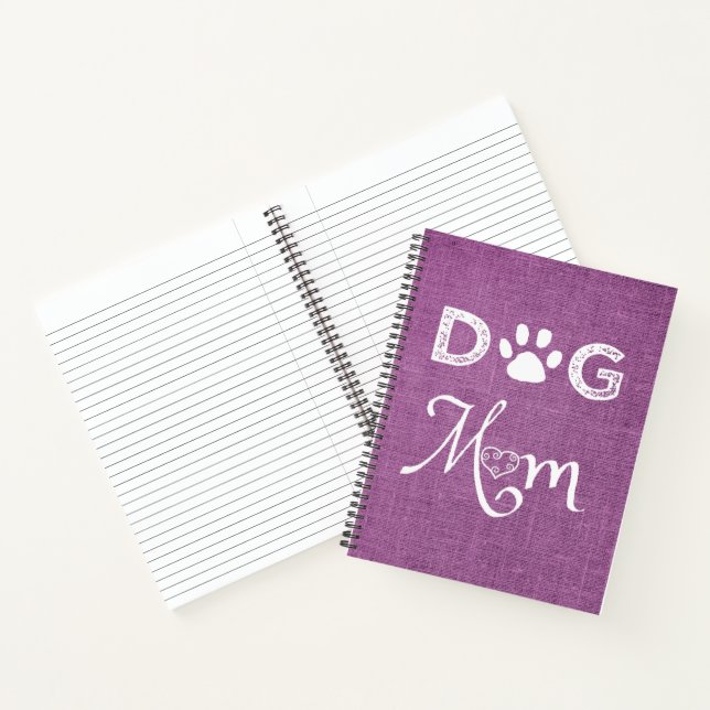 Cuaderno Magenta Burlap Dog Mom (Interior)
