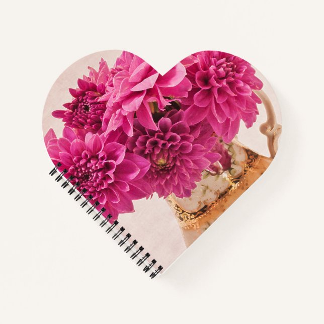 Cuaderno Magenta Dahlias (Anverso)