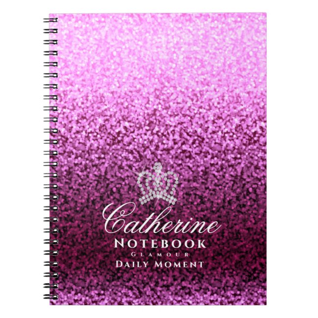 Cuaderno Magenta de la corona que ensucia (Frente)