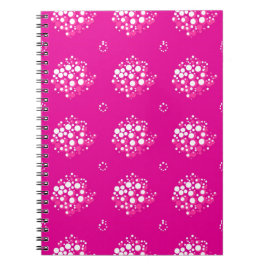 Cuaderno Magenta Minimal Dot Pattern Design