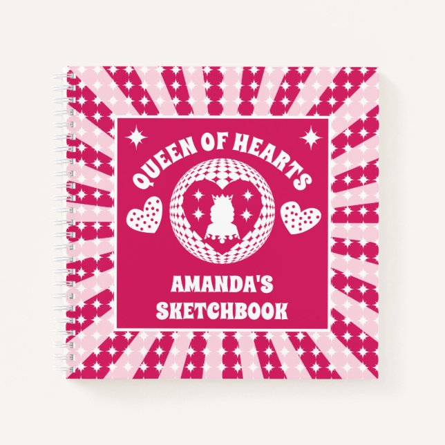 Cuaderno Magenta Queen Of Hearts Kids Sketchbook (Anverso)