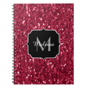 Cuaderno Magenta rojo oscuro aguijón negro espuma Monograma