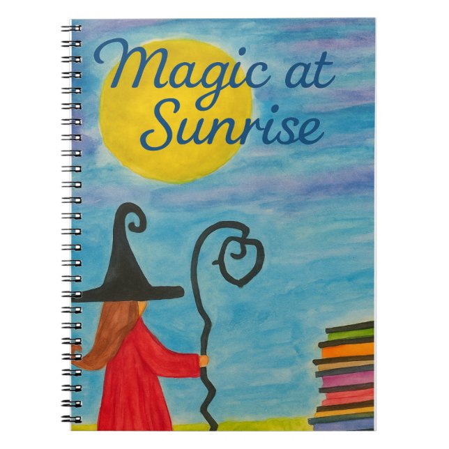 Cuaderno Magia al amanecer – Bruja acuarela (Frente)
