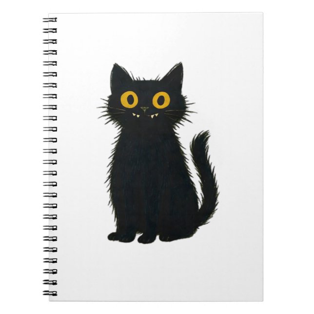 Cuaderno Magia de gato negro - Halloween y arte de gatos mí (Frente)
