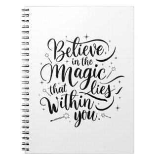 Cuaderno Magia dentro del bloc de notas