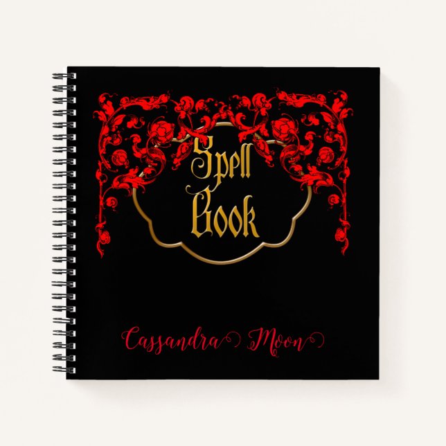 Cuaderno Magia gótica oscura personalizada (Anverso)