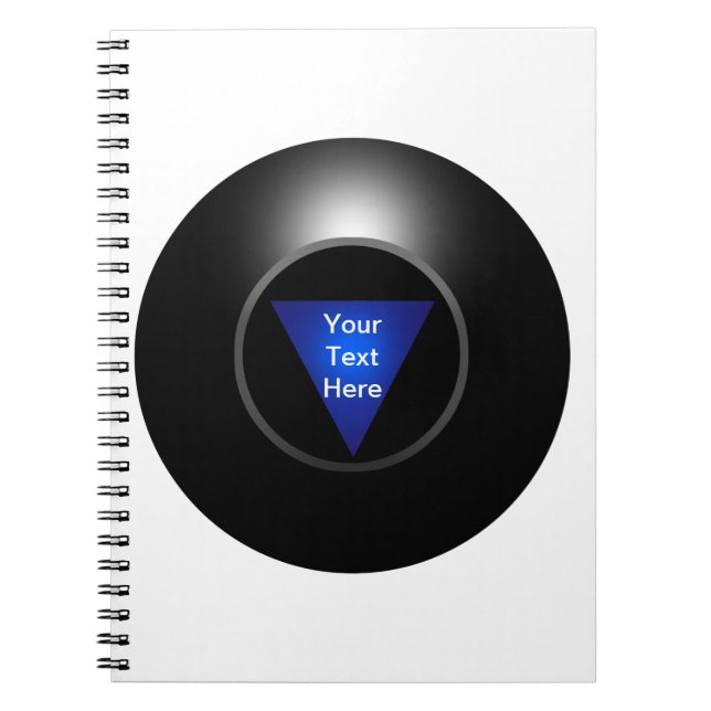 Cuaderno Magic 8 Ball - Tu texto (Frente)