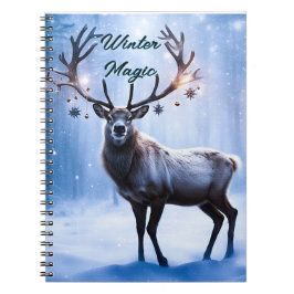 Cuaderno Mágica de invierno - reno en bosque mágico