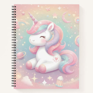 Cuaderno Magical Cute Sparkly Pastel Unicornio