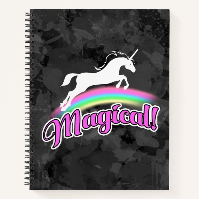 Cuaderno Magical Rainbow Unicorn Retro 80 (Anverso)