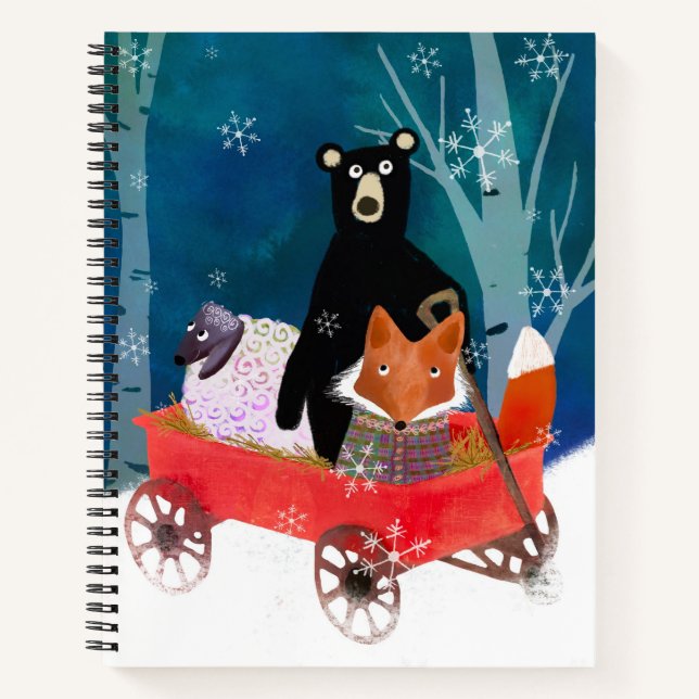 Cuaderno Magical Winter Animal Friends Sketch Notebook (Anverso)