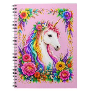 Cuaderno Mágico de Fantasía de Unicornio Arcoíris