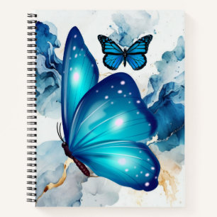 Cuaderno Mágico de Mariposa con Acuarela Azul
