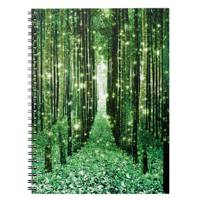 Cuaderno Mágico misterio verde forestal (Frente)