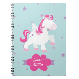 Cuaderno mágico personalizado rosa lindo del