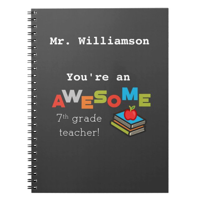 Cuaderno Magnífica Apreciación Docente De Séptimo Grado (Frente)