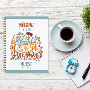 Cuaderno Magnífica tipografía de enfermeras benditas de agr