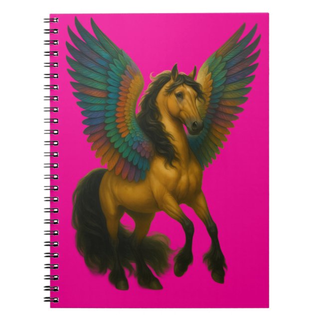 Cuaderno Magnificent Horse With Wings Spiral Photo Notebook (Frente)
