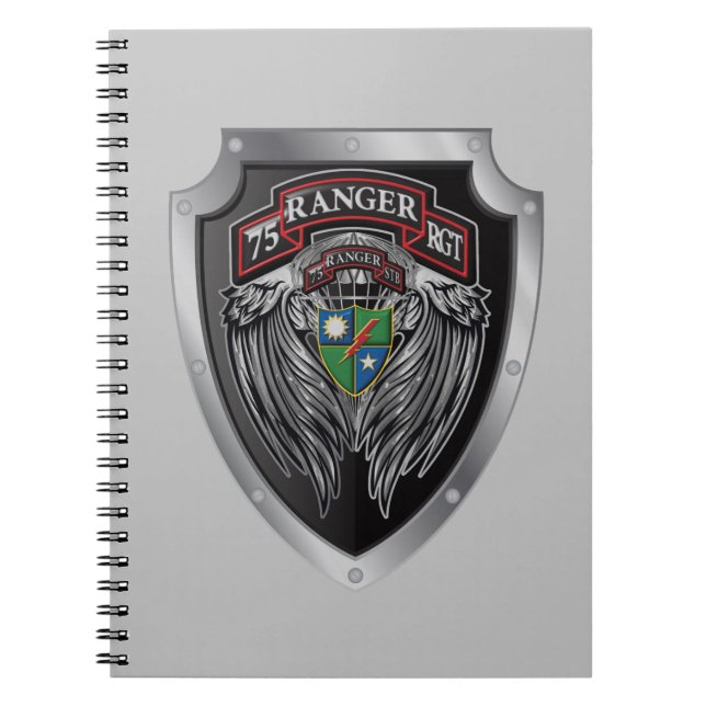 Cuaderno Magnífico Bat STB 75th Ranger Regimental Scroll (Frente)