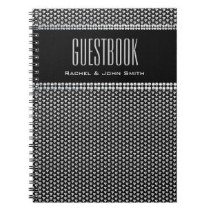 Cuaderno Magnífico bloc de notas metálico Black Guestbook