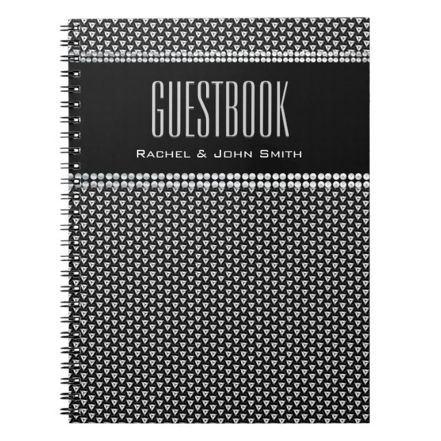 Cuaderno Magnífico bloc de notas metálico Black Guestbook (Frente)