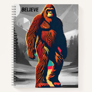 Cuaderno Magnífico Colorful Bigfoot Abstract Cosmic EncounT
