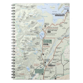Cuaderno magnífico del mapa de Teton