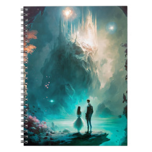 Cuaderno Magnífico paisaje de fantasía portátil de arte