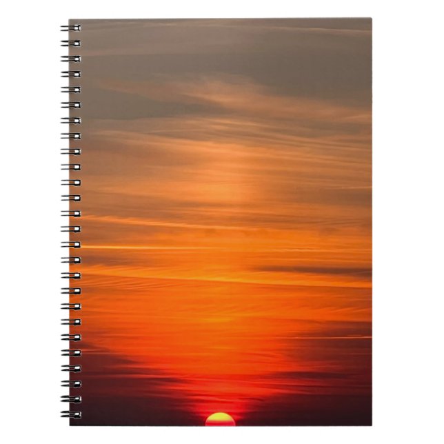 Cuaderno Magnífico portátil de puesta de sol (Frente)