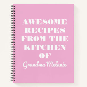 Cuaderno Magnífico portátil de receta de la tipografía r