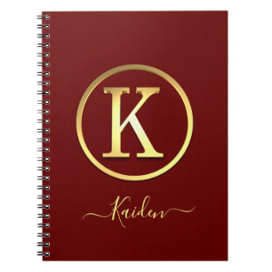 Cuaderno Magnífico portátil Gold Inicial K