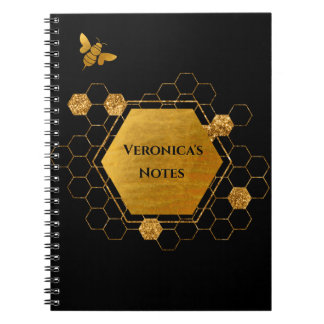 Cuaderno Magnífico portátil personalizado con tema de abeja
