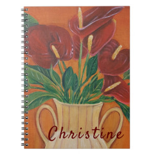 Cuaderno Magnífico portátil personalizado de flores