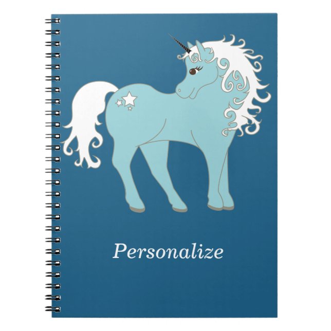 Cuaderno Magnífico unicornio y adorable con estrella (Frente)