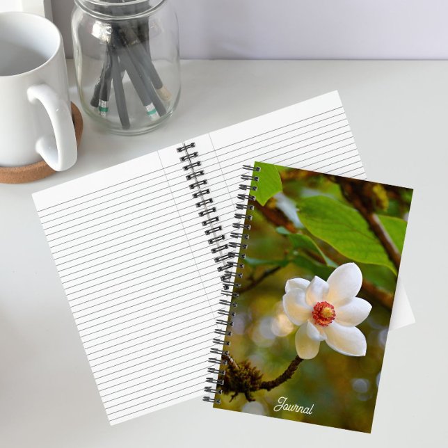 Cuaderno Magnolia Blanca Floreciendo Floral (In Situ)