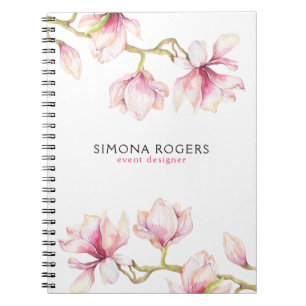Cuaderno Magnolia Brpulgadas Florecen En Blanco