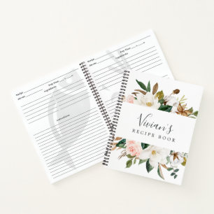 Cuaderno Magnolia elegante   Receta Rubor Bridal Shower