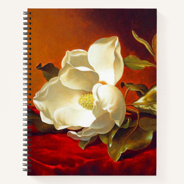 Cuaderno Magnolia en Terciopelo Rojo Martin Johnson Heade (Anverso)