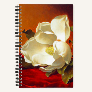 Cuaderno Magnolia en Terciopelo Rojo Martin Johnson Heade