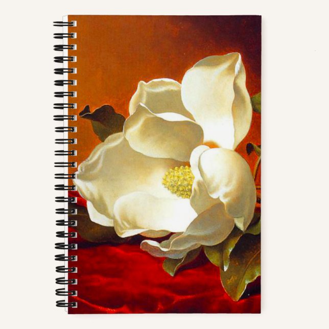 Cuaderno Magnolia en Terciopelo Rojo Martin Johnson Heade (Anverso)