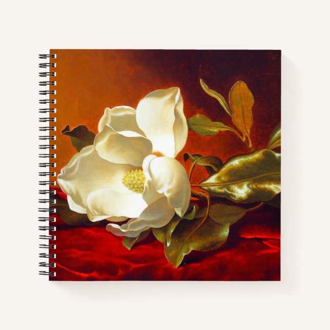Cuaderno Magnolia en Terciopelo Rojo Martin Johnson Heade (Anverso)