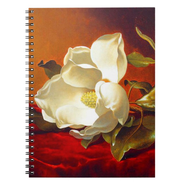 Cuaderno Magnolia sobre terciopelo rojo Martin Johnson Head (Frente)